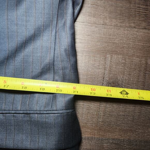 JACK VICTOR Mens Sport Coat Blazer 42R Gray Wool Striped Two-Button Notch Canada - Picture 14 of 16